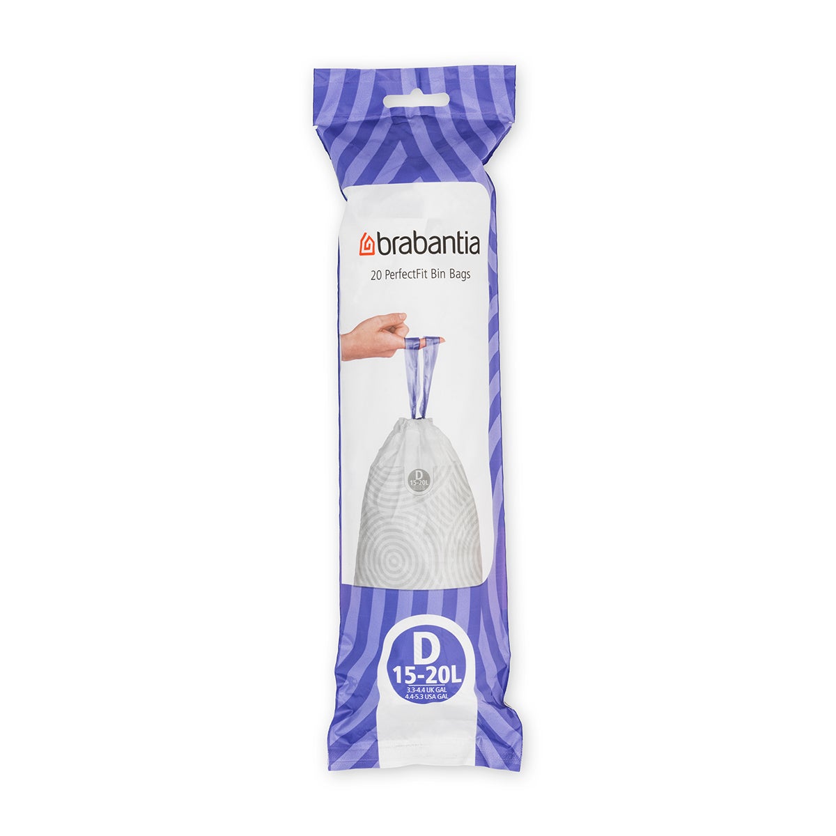 Brabantia PerfectFit Trash Bags, Code D White