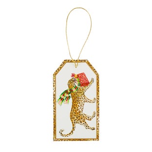 Caspari Leopards in Snow Gift Tags
