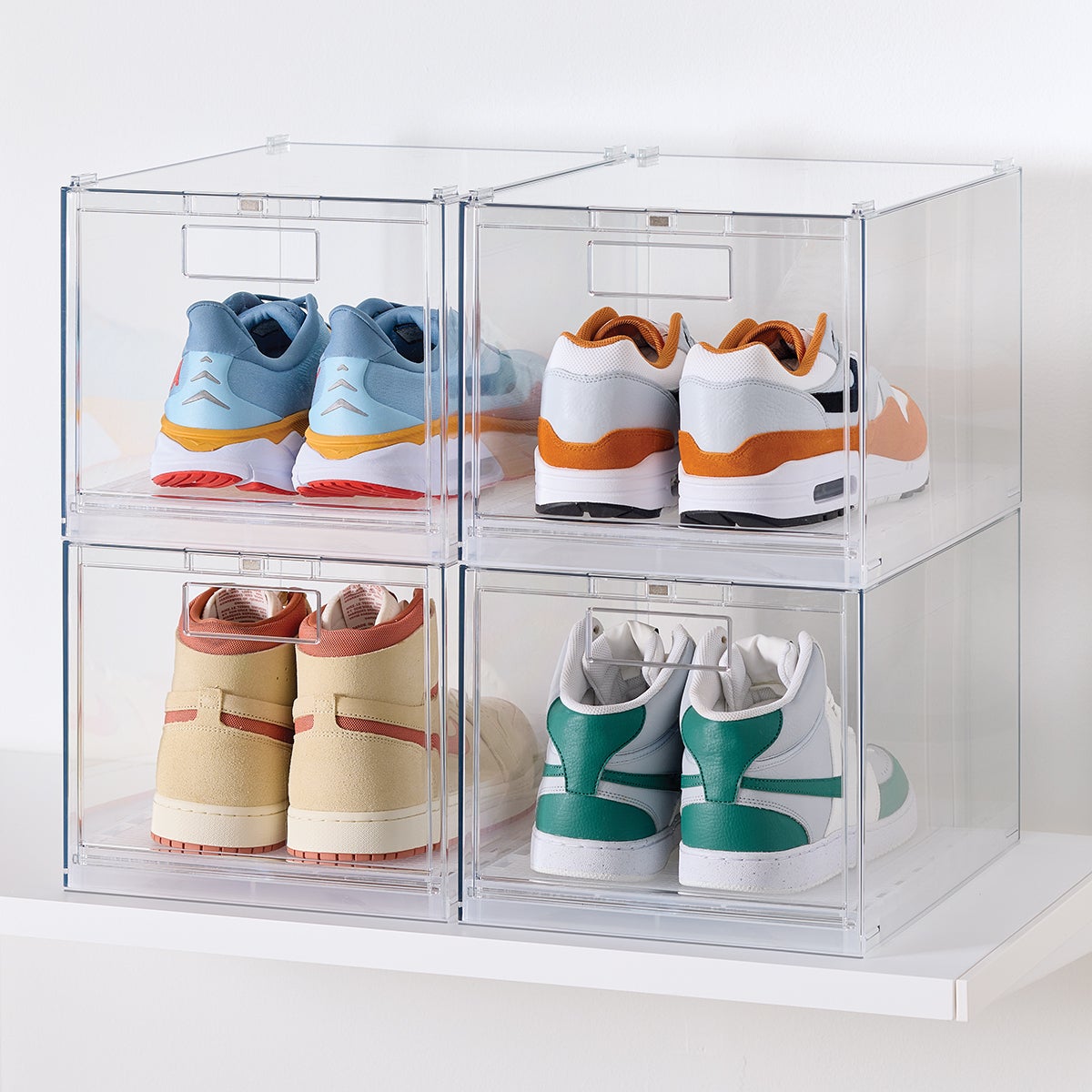 Everything Organizer Large Drop-Front Shoe Box Clear Pkg/4