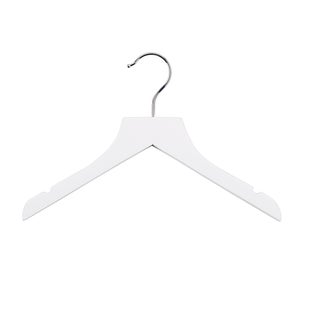 Kid's White Wood Shirt Hangers