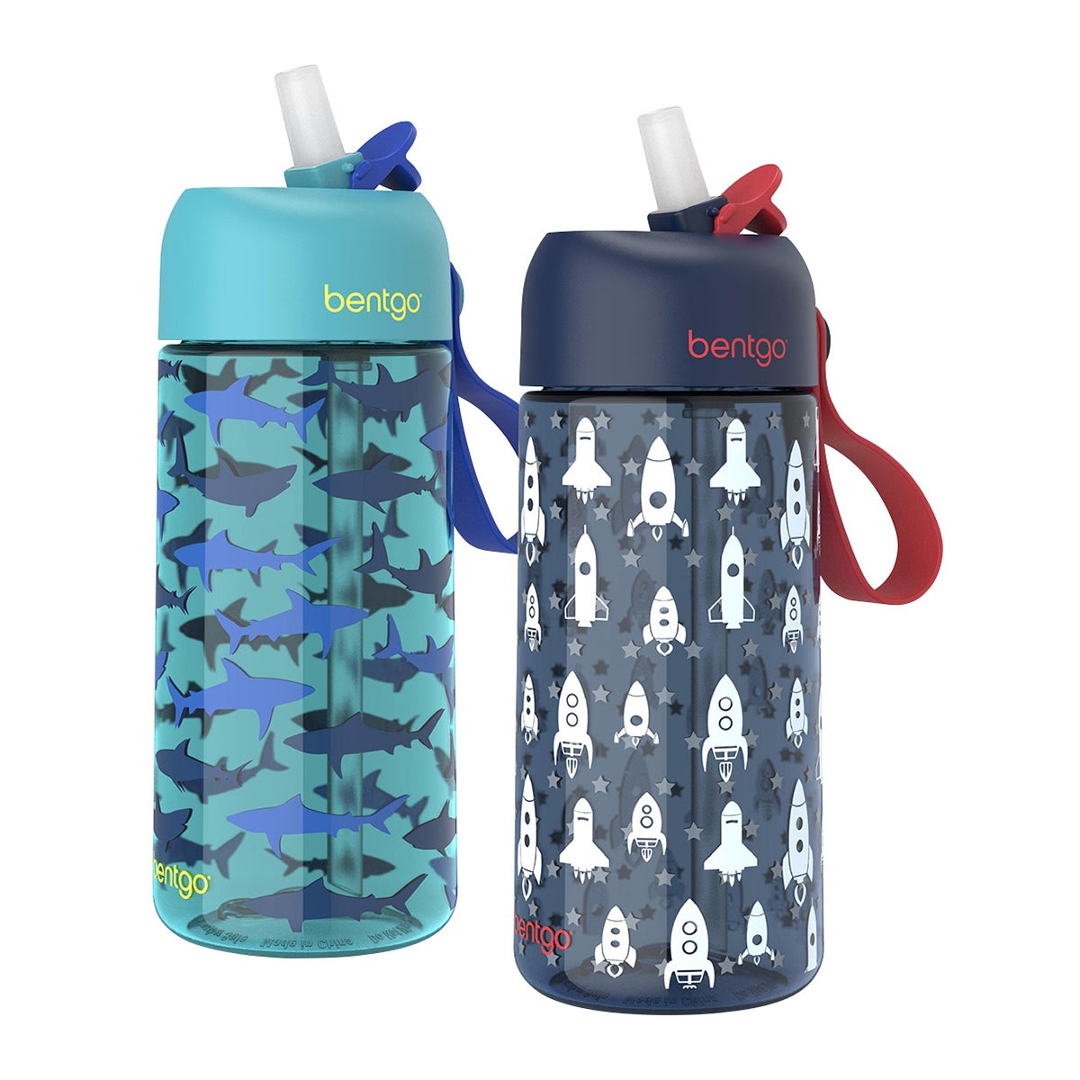 BentGo Kids Prints Water Bottle Rocket / Shark