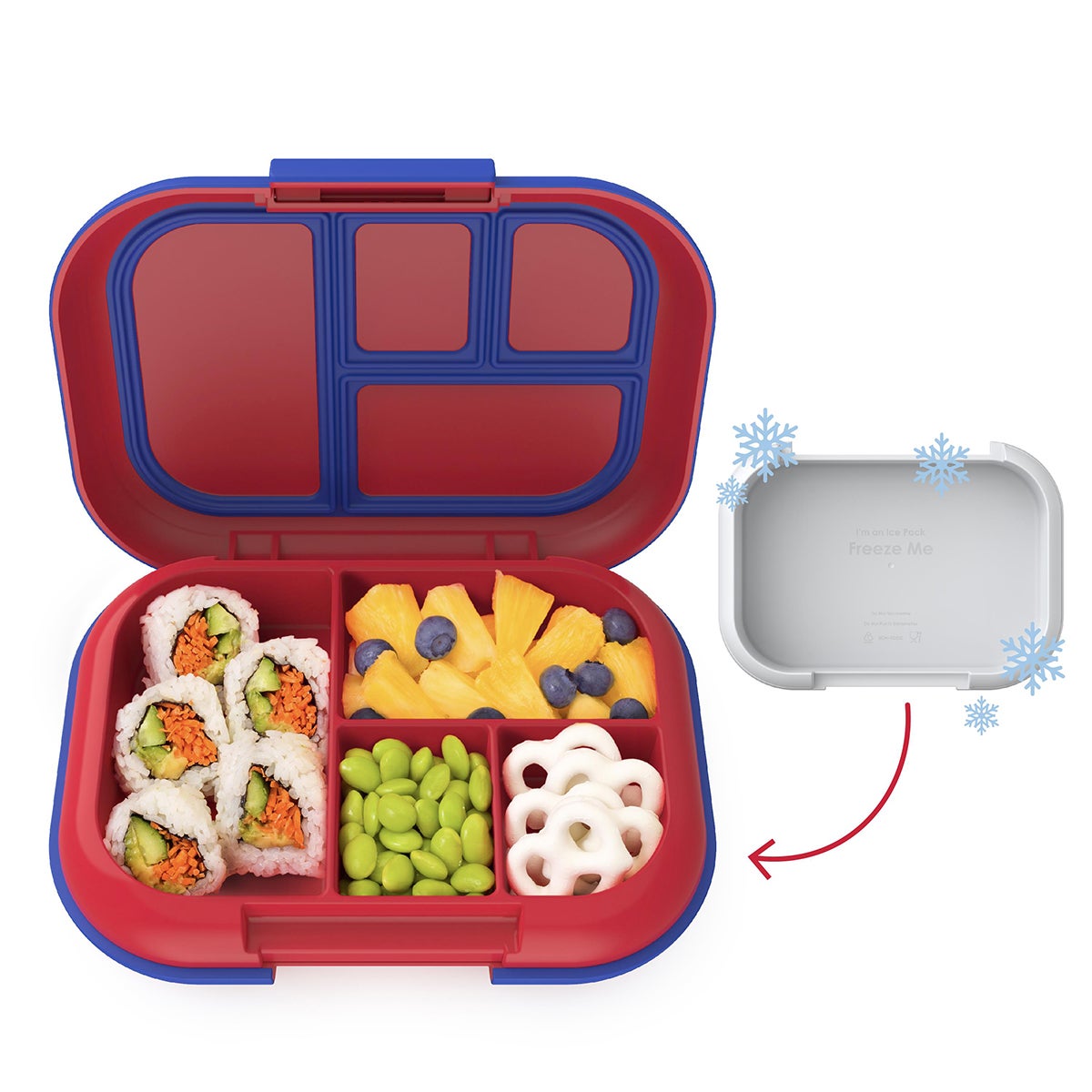 BentGo Kids Chill Lunch Box Red/Royal