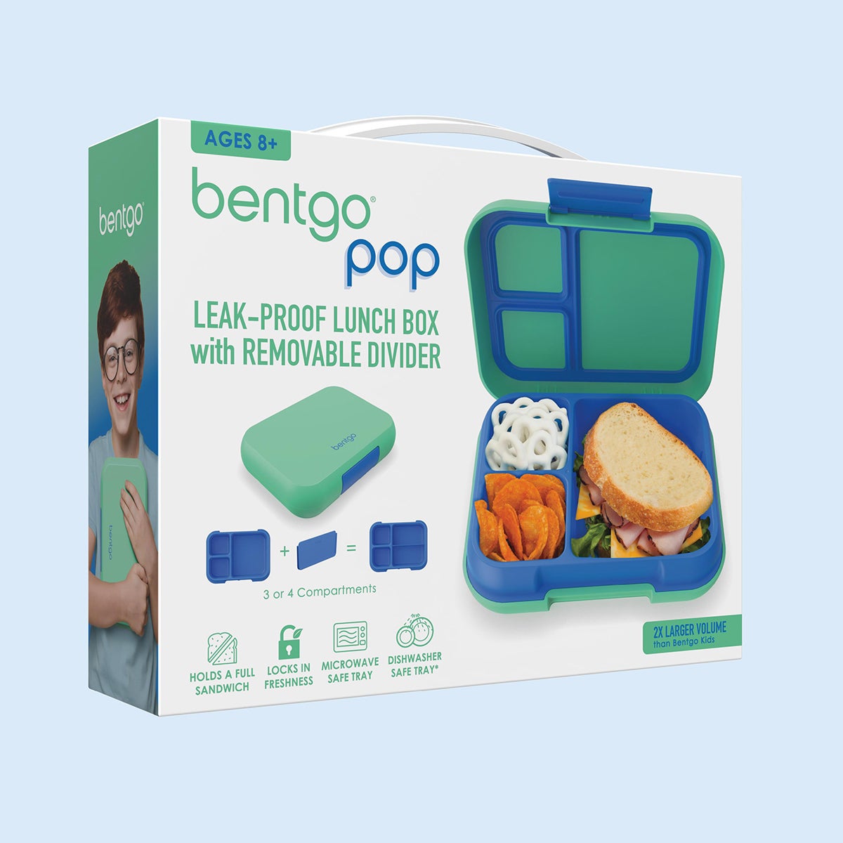 BentGo Pop Lunch Box Spring Green/Blue