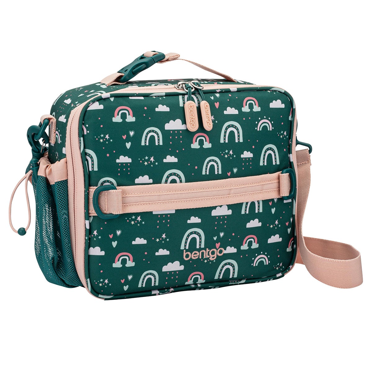 BentGo Kids Print Lunch Bag Green Rainbow