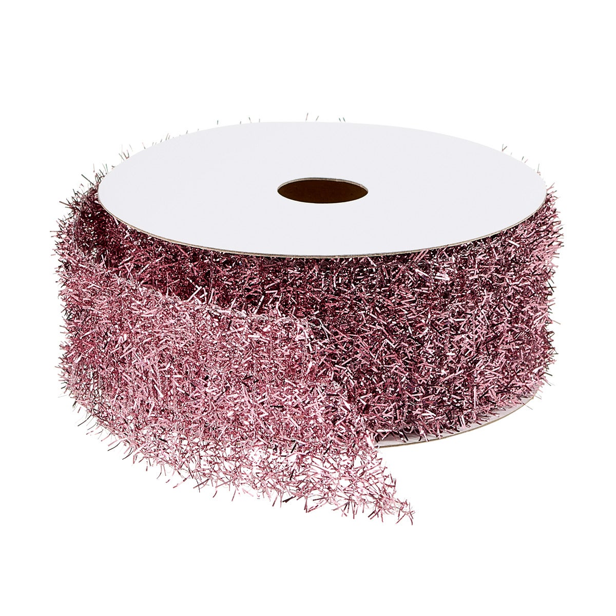 The Container Store Ribbon Wired Wide Tinsel Pink
