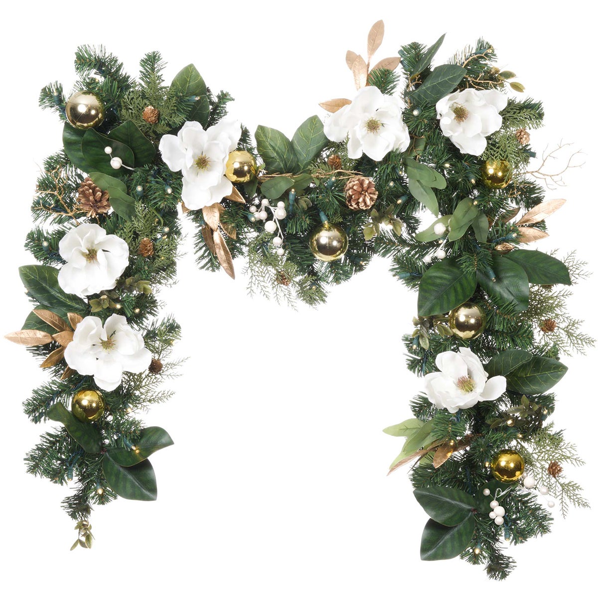 Village Lighting Company Christmas Garland White Gold Assorted