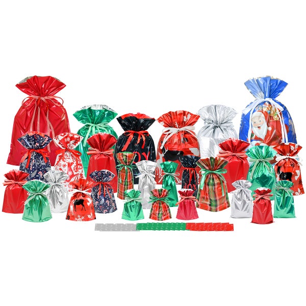 Giftmate Farmhouse Drawstring Gift Bag Set The Container Store