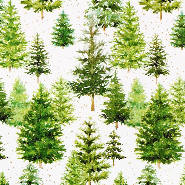Caspari White Christmas Wrapping Paper
