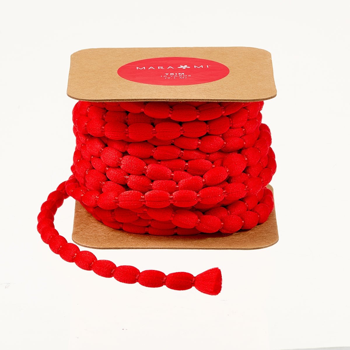 MARA-MI Ribbon Pom Pom Red