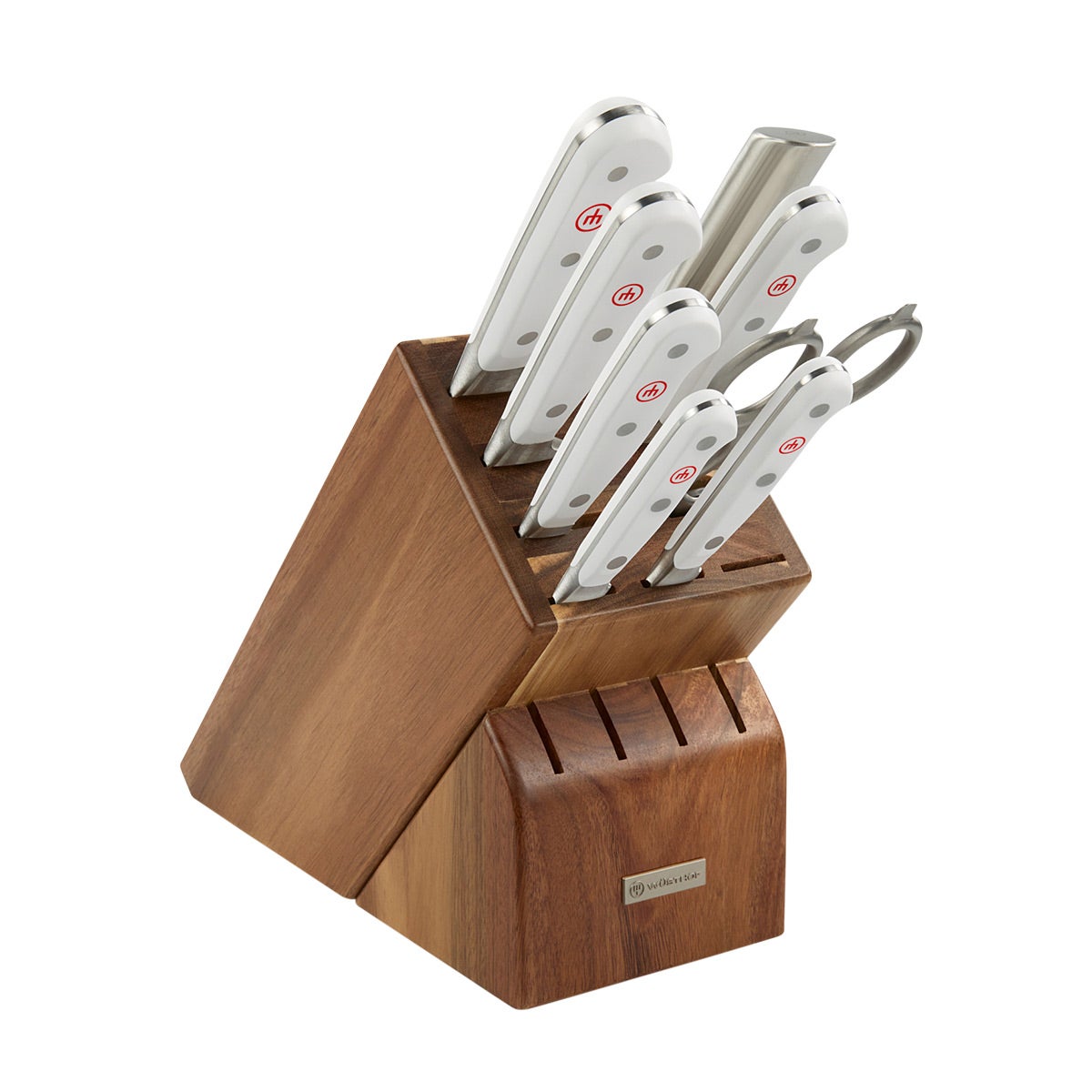 Wüsthof Classic 9Piece Knife Block Set White Set of 9