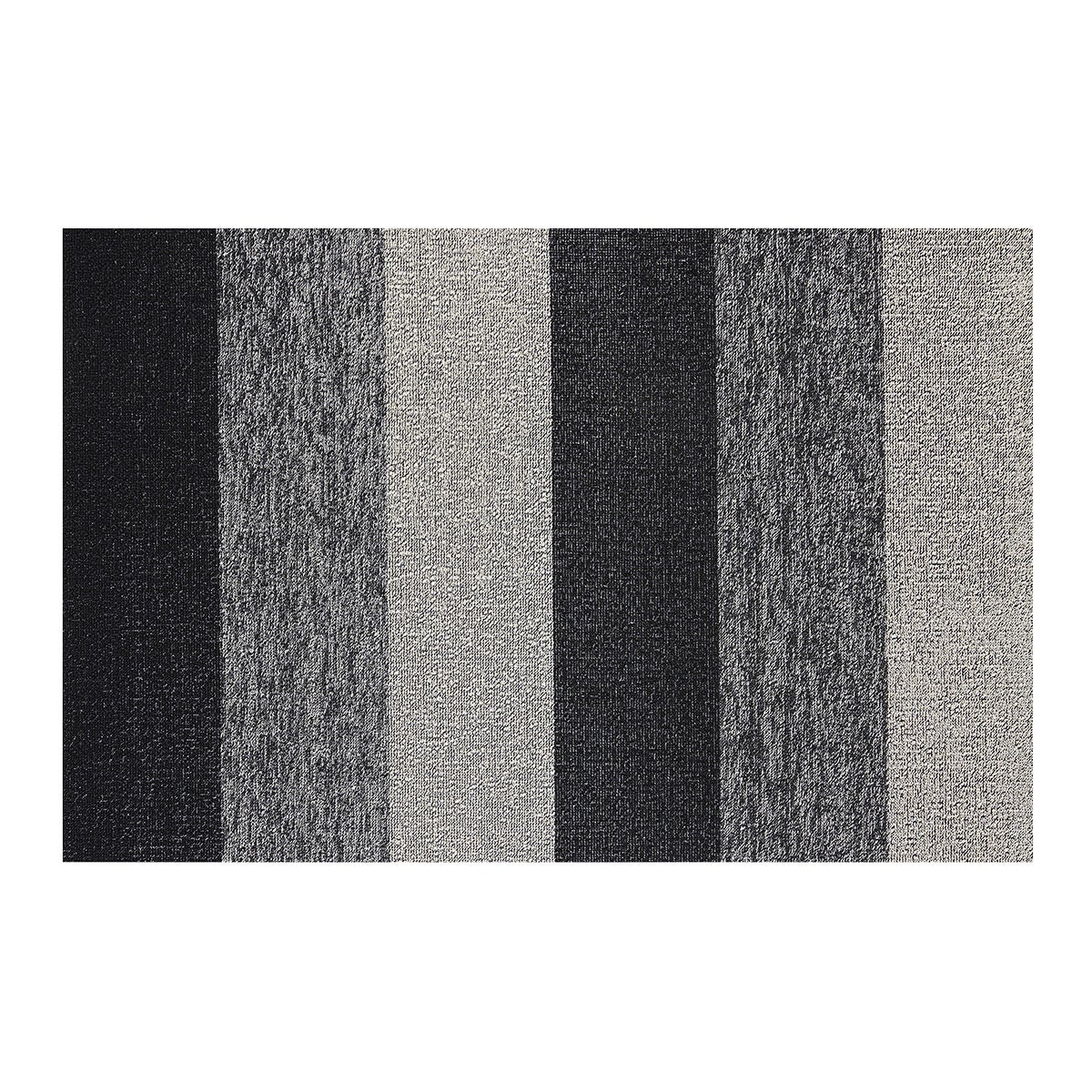 Chilewich Marbled Stripe Shag Door Mat Salt & Pepper