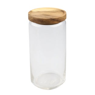 Glass & Acacia Canister