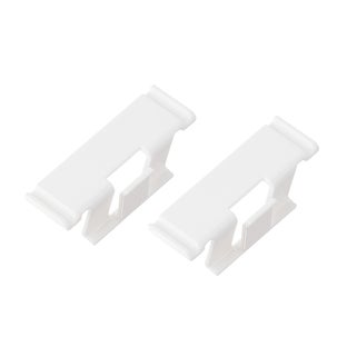 Decor Plus by Elfa Matte White Angled Shelf Cable Clips Pack of 2