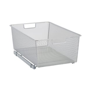 Elfa Mesh Pull-Out Cabinet Drawers Platinum