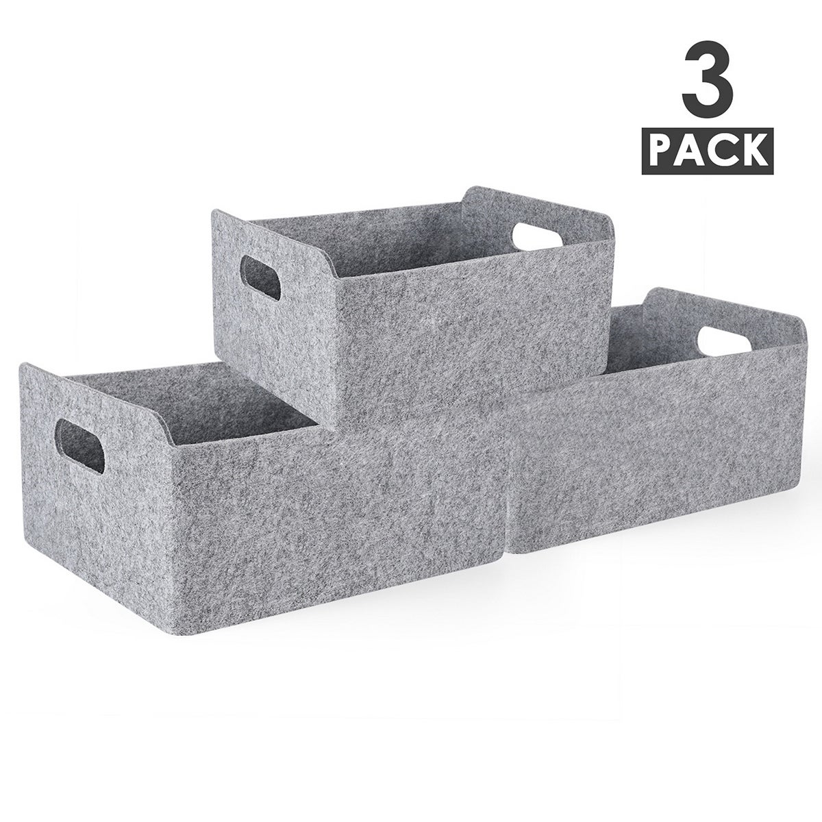 Welaxy Felt Foldable Drawer Organizer Grey