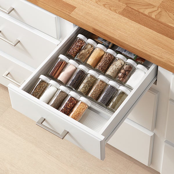 Lynk Spice Rack Tray Drawer LYNK Steel 4-Tier Spice Rack Designer