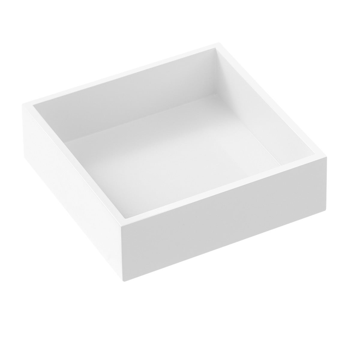The Container Store Lacquer Square Tray White
