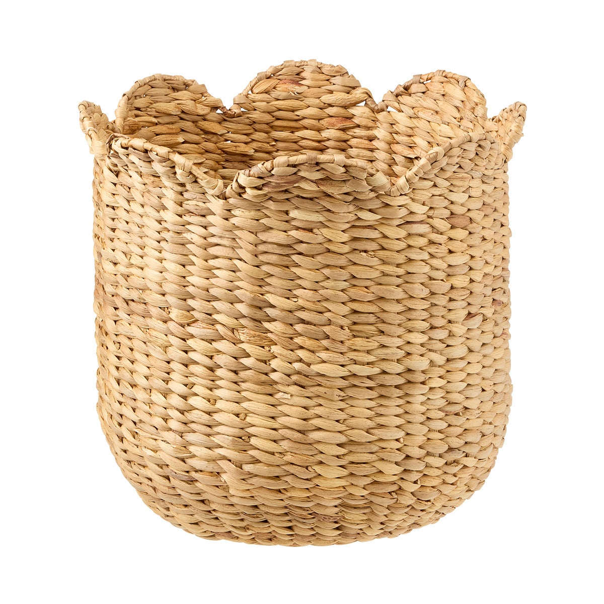 The Container Store Medium Petal Water Hyacinth Basket Natural