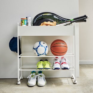 Yamazaki Tower Rolling Entryway Storage Organizer