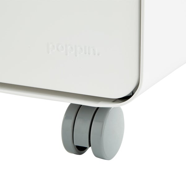 Poppin Stow Filing Cabinet Casters Light Grey Set of 4