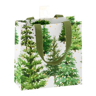 Caspari White Christmas Gift Bag