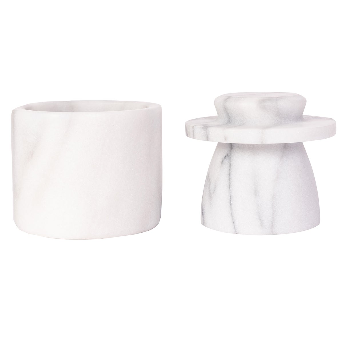 SPESHSTONES Marble French Butter Keeper Crock - Handmade White Marble Butter Dish For Counter