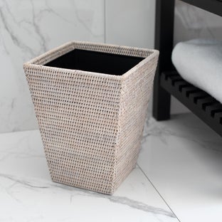 Artifacts Trading Co. Square Tapered Waste Basket with Metal Liner