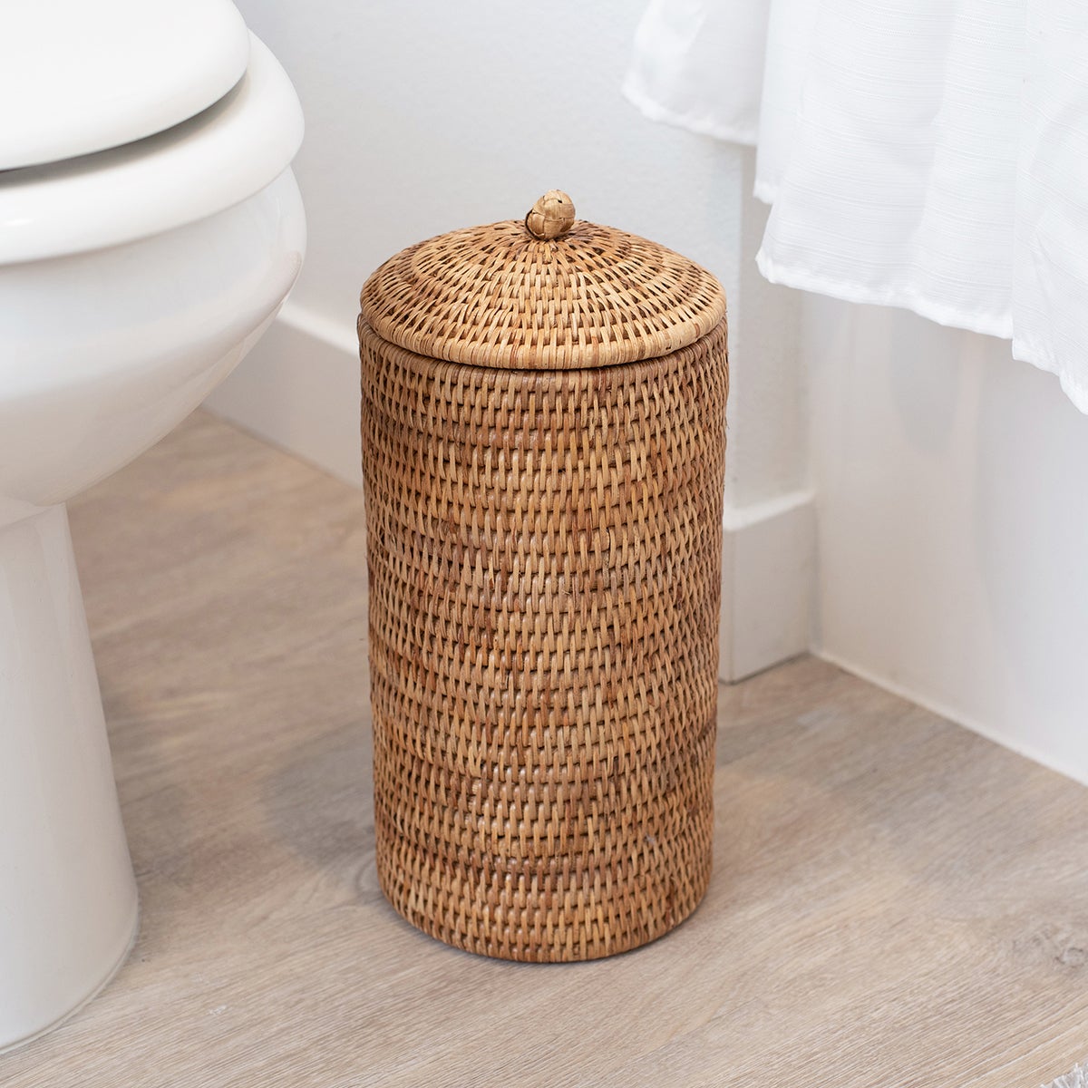 Artifacts Trading Company Rattan Double Toilet Holder Honey Brown