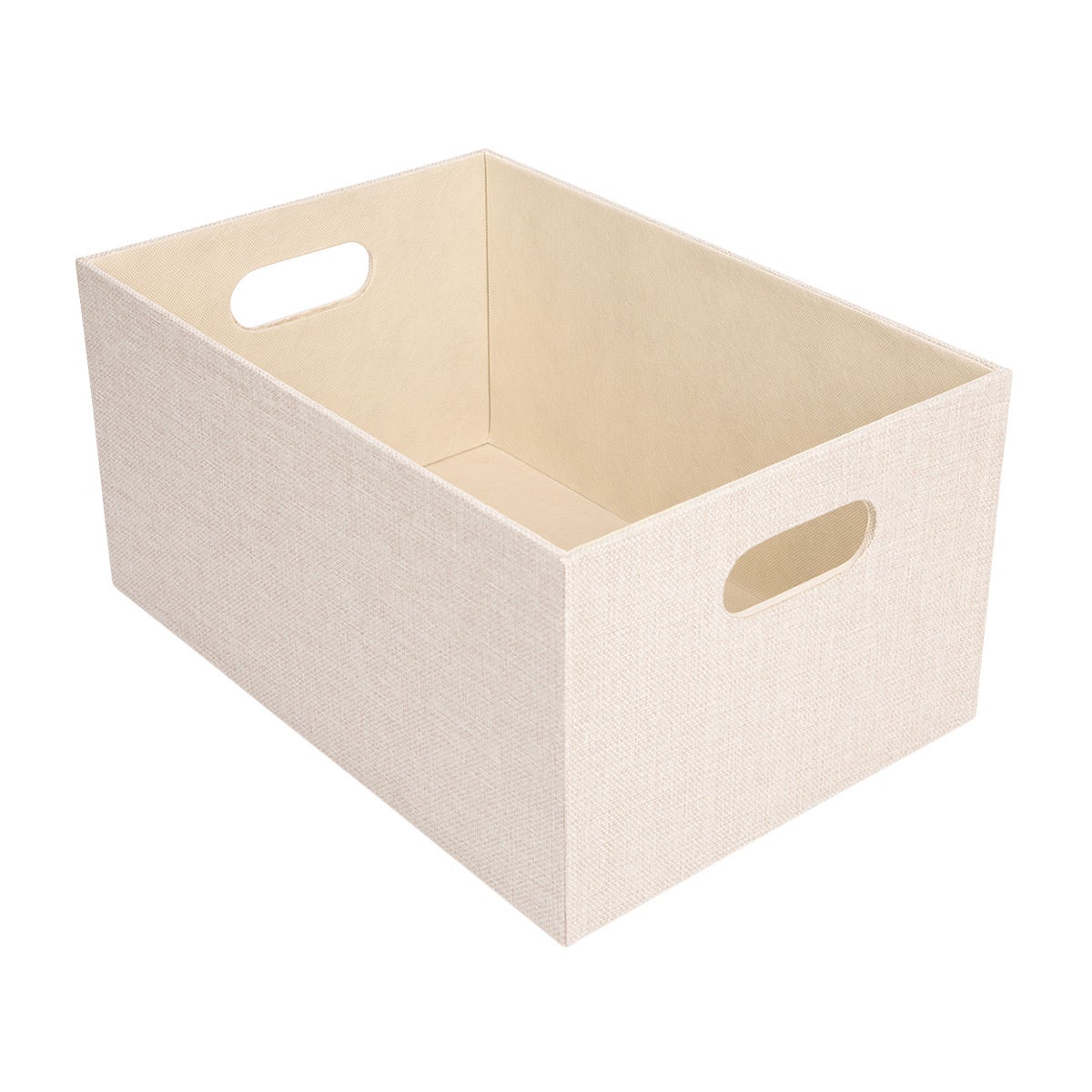 Horderly Large Fabric Bin Set Beige Set of 4