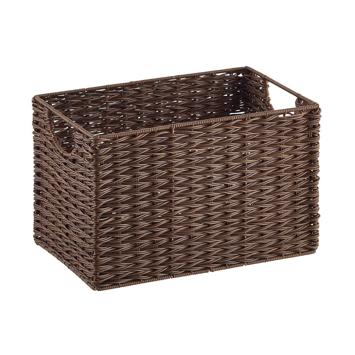 The Container Store Medium Foster Storage Bin w/Handles Brown