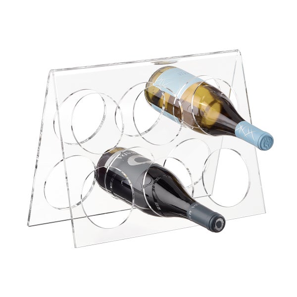 Three by Three 6-Bottle Acrylic Wine Rack
