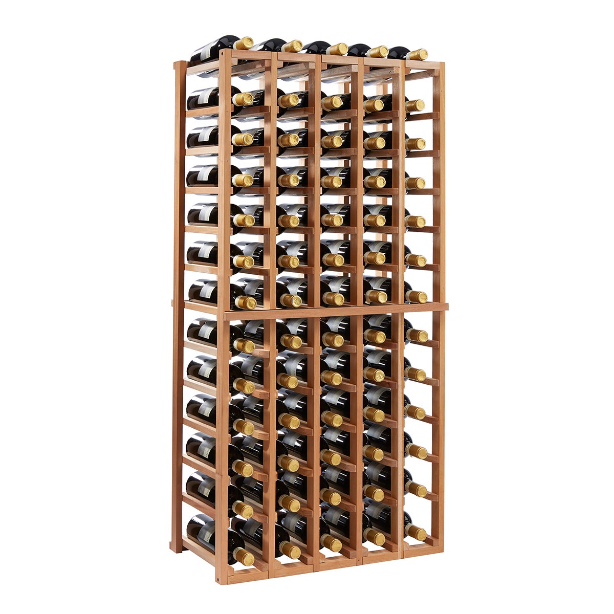 Wine Enthusiast N'FINITY 4 Foot Wine Rack Natural Wood