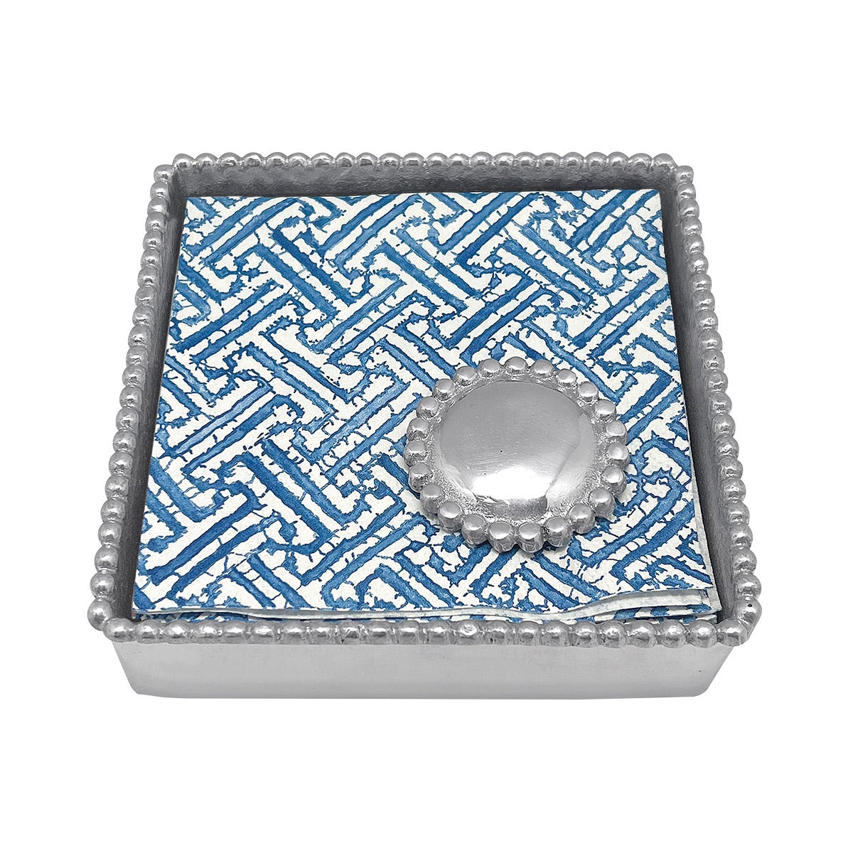 Mariposa Pearl Beaded Napkin Box