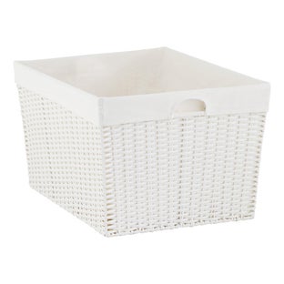 White Montauk Rectangular Basket