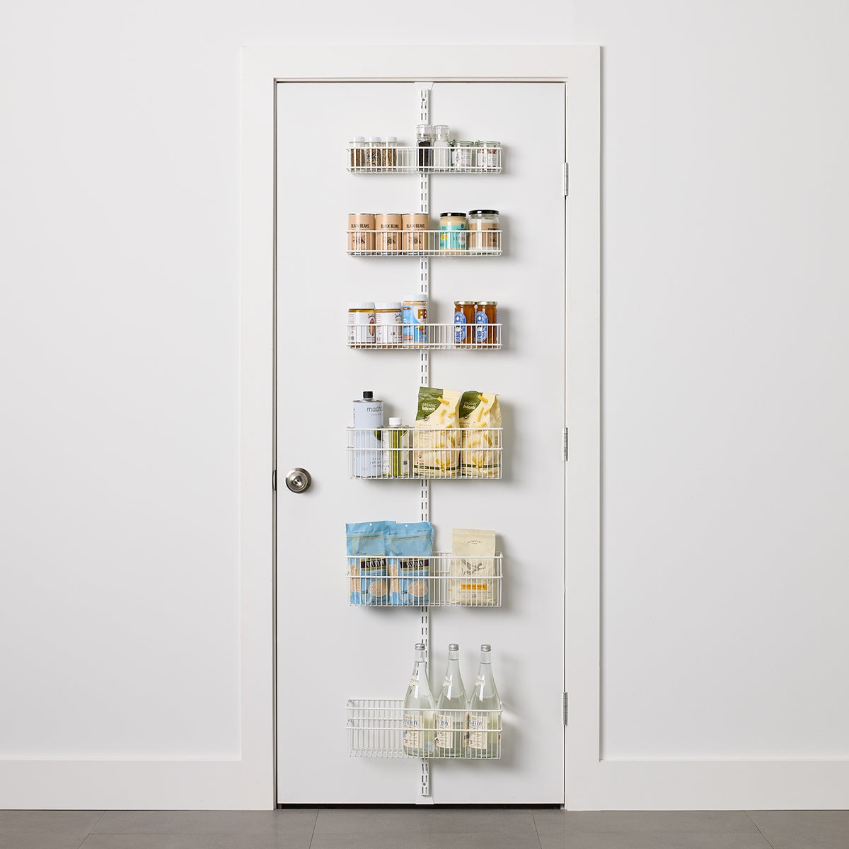 Elfa Utility Wire Pantry Over the Door Rack White