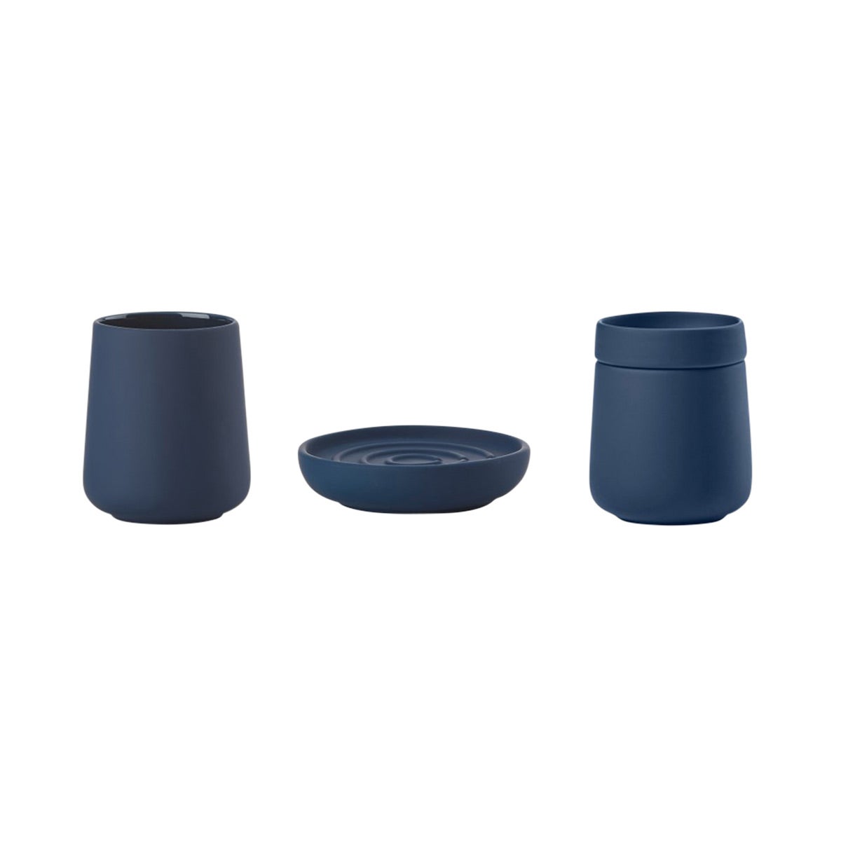 Zone Denmark Nova One Toothbrush Mug Royal Blue Set of 3