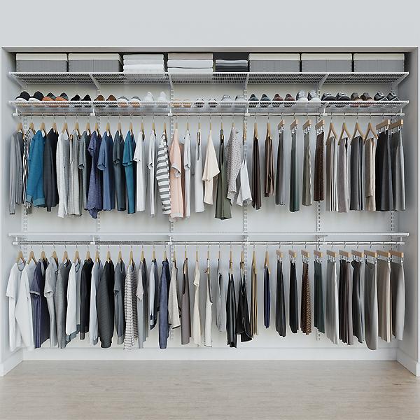 Elfa Classic Platinum 10' Closet Kit
