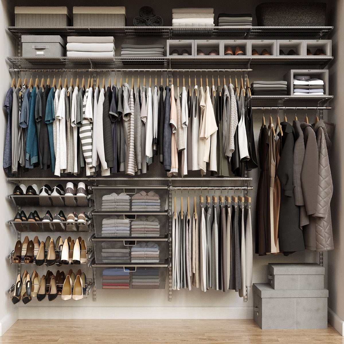 Classic by Elfa 8' Reach-In Closet Platinum