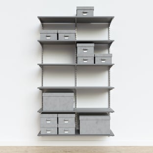 Elfa 4' White Melamine Basic Shelving Units for Anywhere