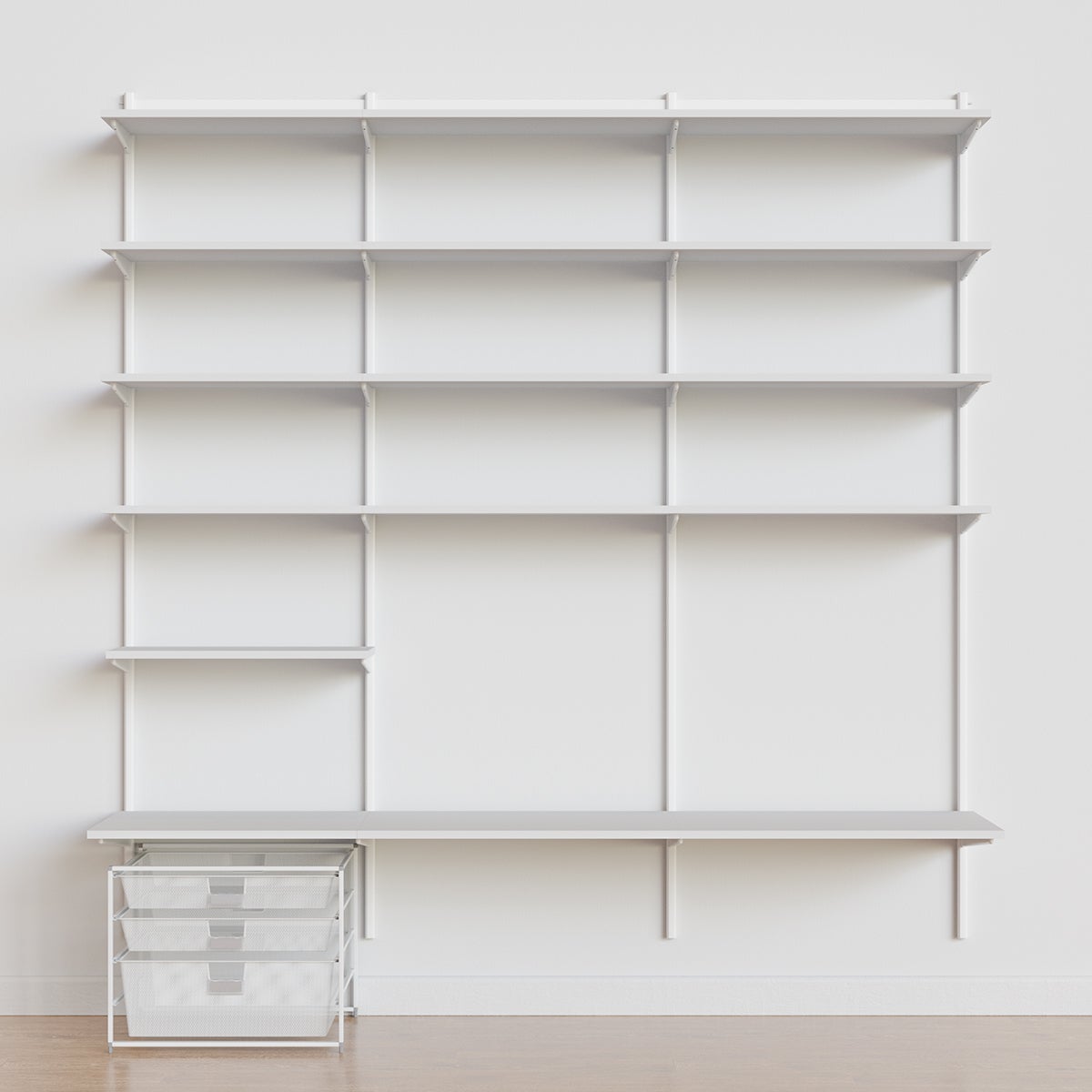 White Elfa Kid's Workstation