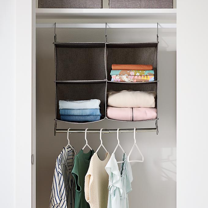 The Container Store Double Bar Hanging Closet Organizer