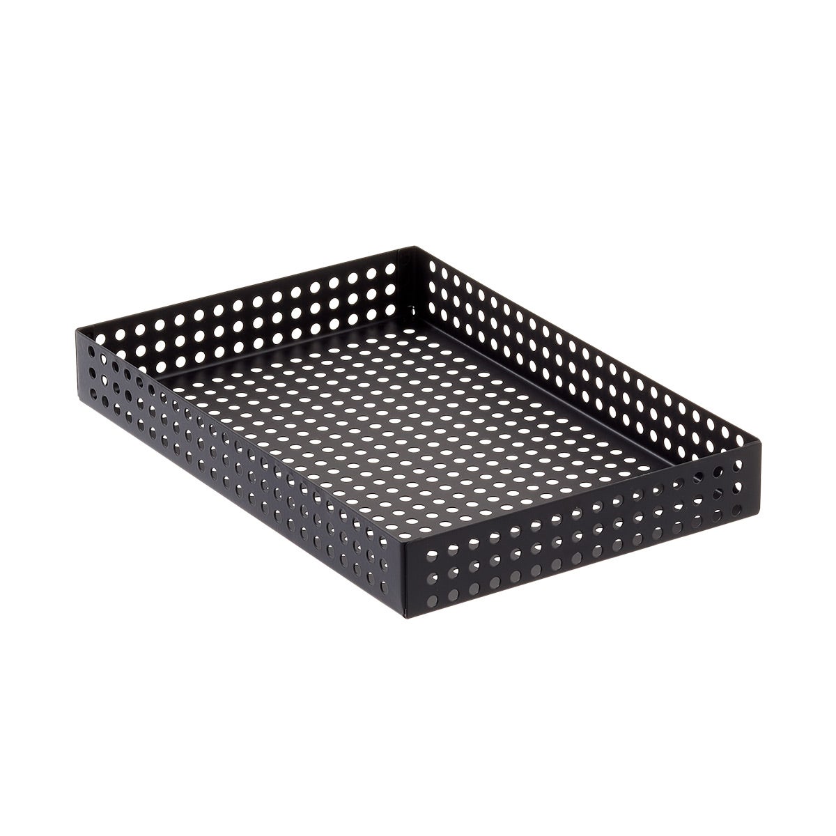 Tray Medium Perforated Dot Black