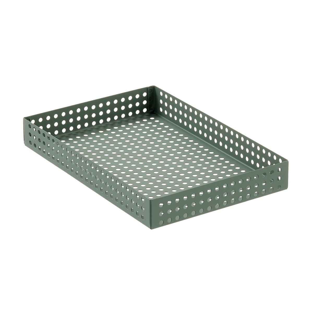 Tray Medium Perforated Dot Green