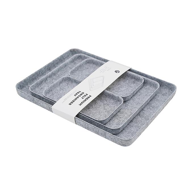 Welaxy 4-Piece Catchall Felt Tray Set