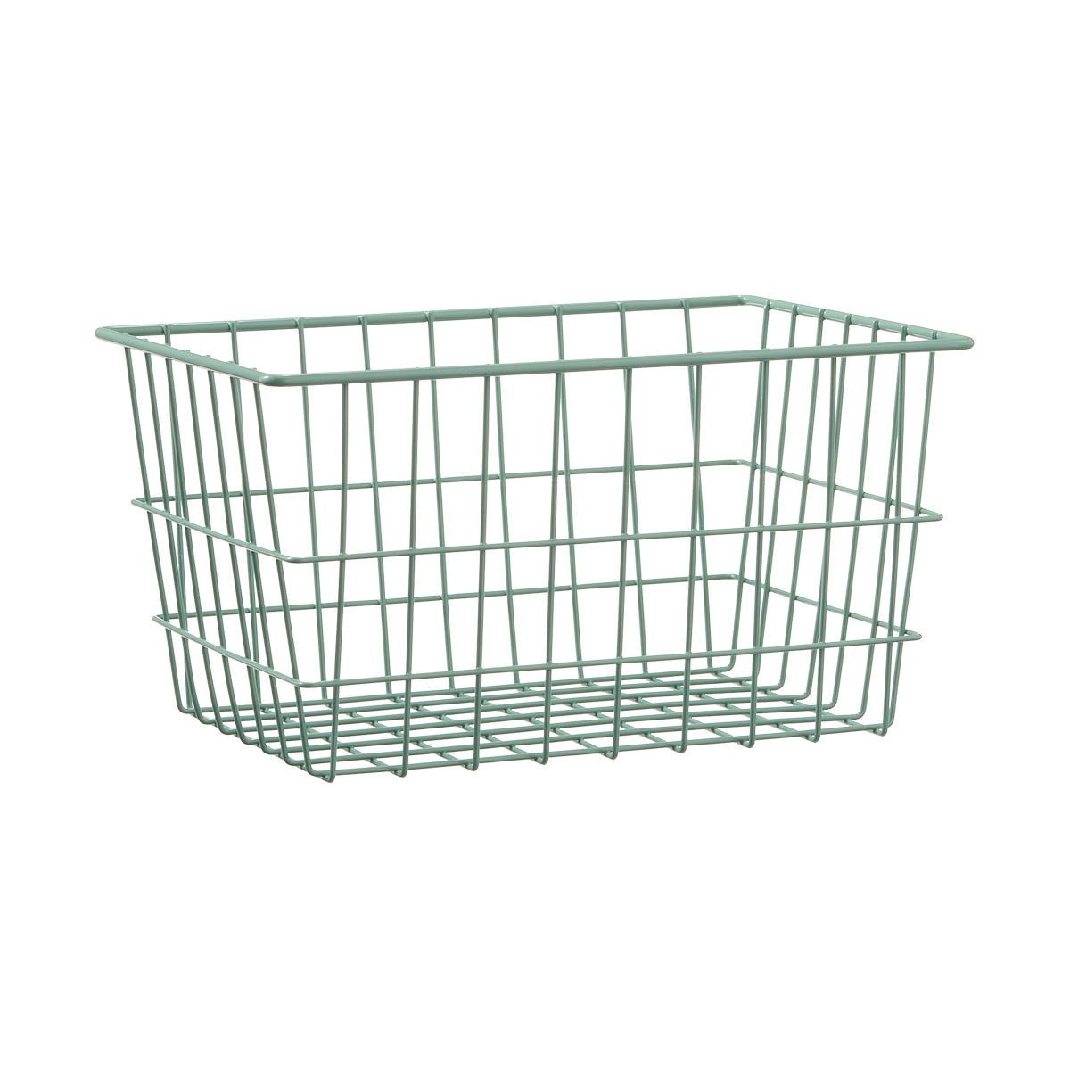 The Container Store Medium Wire Basket Green