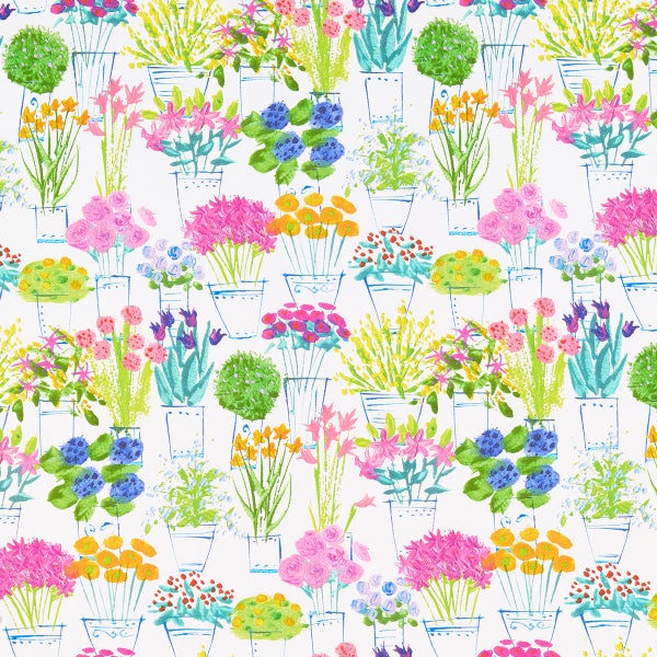 Caspari Flower Market Wrapping Paper