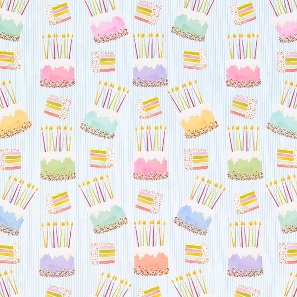 Caspari Birthday Cake Wrapping Paper