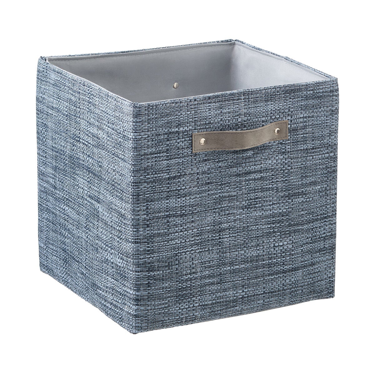 The Container Store Large Kiva Storage Cube Denim Blue