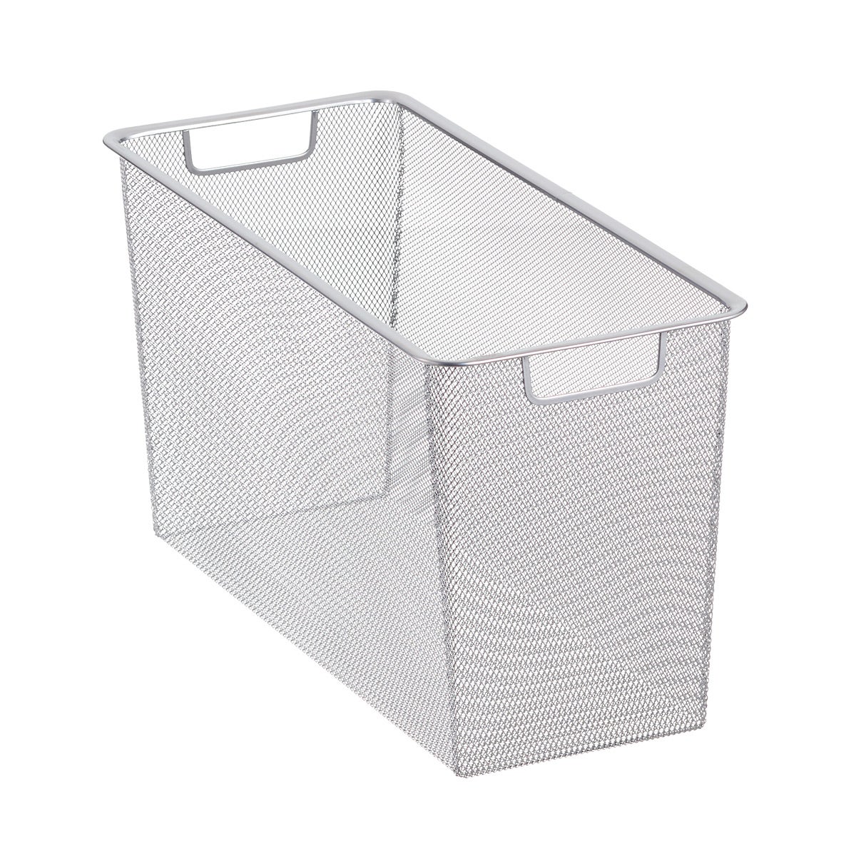 Elfa 10" X-Narrow Mesh 3-Runner Drawer Platinum
