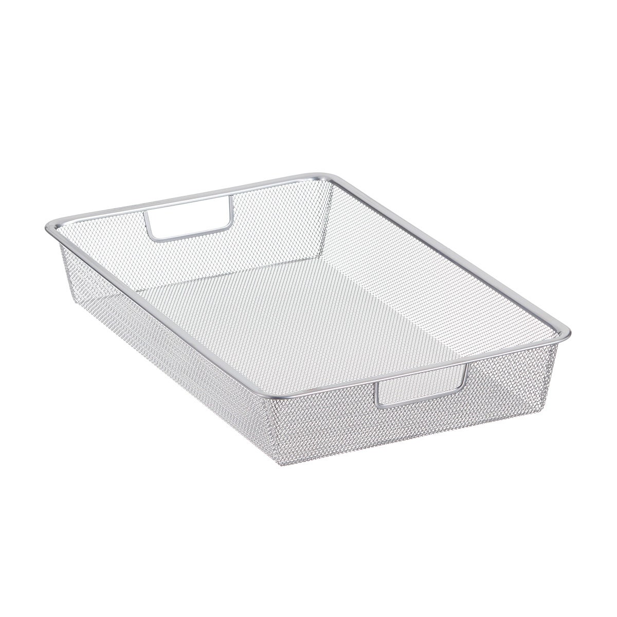 Elfa 14" Narrow Mesh 1-Runner Drawer Platinum